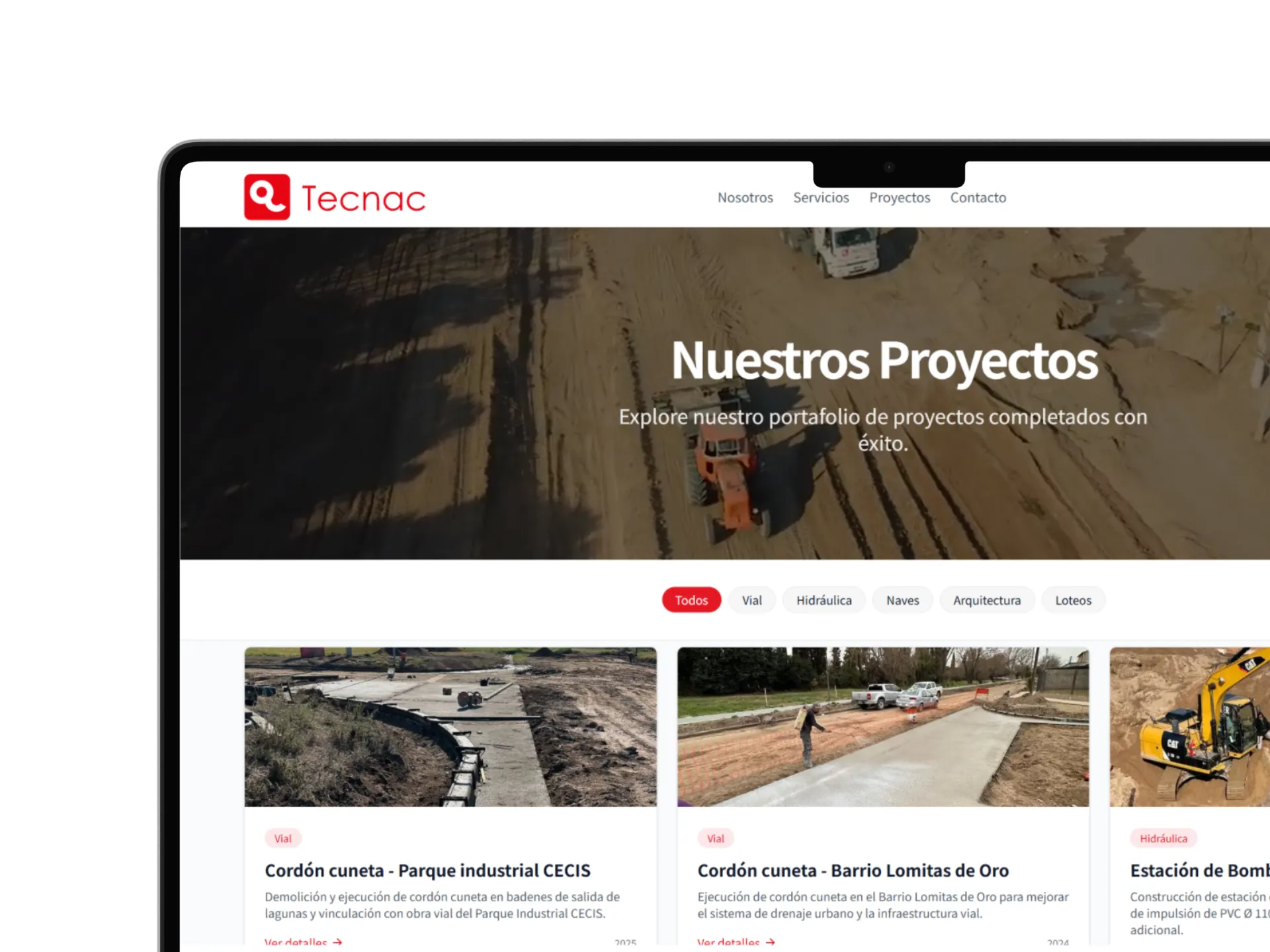 Dashboard TECNAC - ERP en laptop